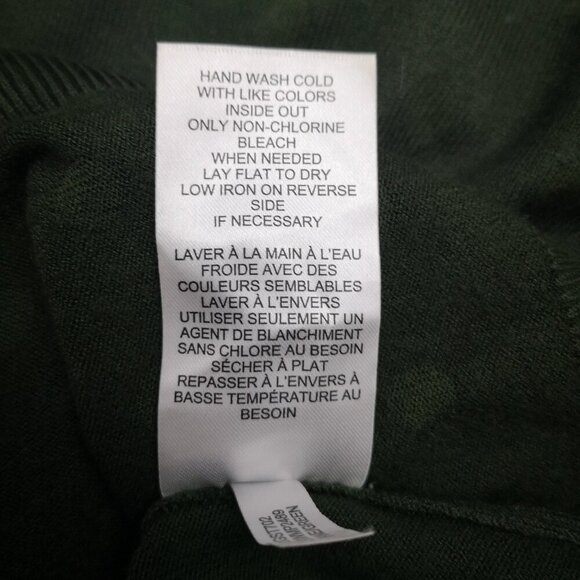 Karl Lagerfeld Paris Ladies Size Large Green Lightweight Round Neck Sweater - Picture 5 of 9